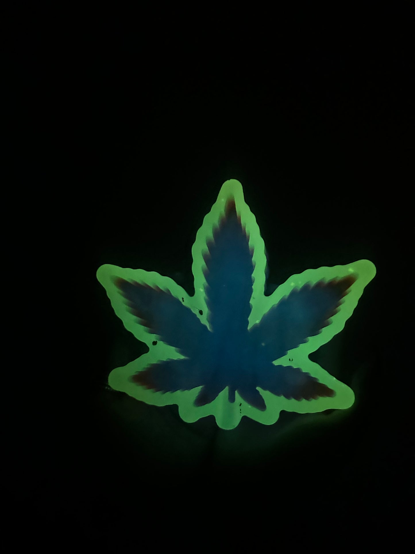 Rainbow glow in the dark hemp ashtray